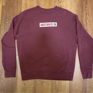 Nike Men's Maroon Crewneck Sweater